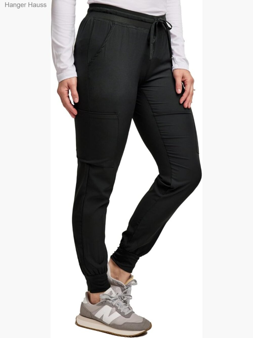 Jogger Scrub Pants with Yoga Waistband, 4 Pockets, Stretch Fabric